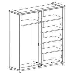 Шкаф Helvetia Evora №20 4D (Green/Lefkas Oak) Thumb