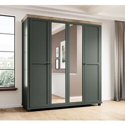 Шкаф Helvetia Evora №20 4D (Green/Lefkas Oak) Thumb