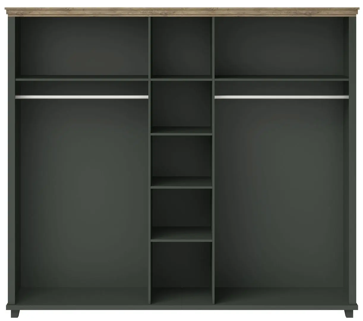 Dulap Helvetia Evora №21 5D (Green/Lefkas Oak)