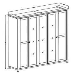 Dulap Helvetia Evora №21 5D (Green/Lefkas Oak) Thumb