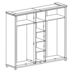 Dulap Helvetia Evora №21 5D (Green/Lefkas Oak) Thumb