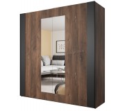 Шкаф Helvetia Sigma №18 2D (Flagstaff Oak Dark/Black Matt)