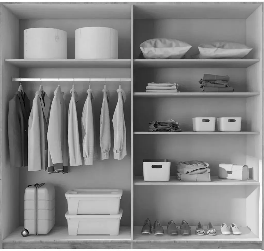 Шкаф Helvetia Vera №20 4D (Monastic Oak/Black) - 7