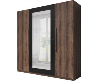 Шкаф Helvetia Vera №20 4D (Monastic Oak/Black)