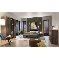 Шкаф Helvetia Vera №20 4D (Monastic Oak/Black) Thumb