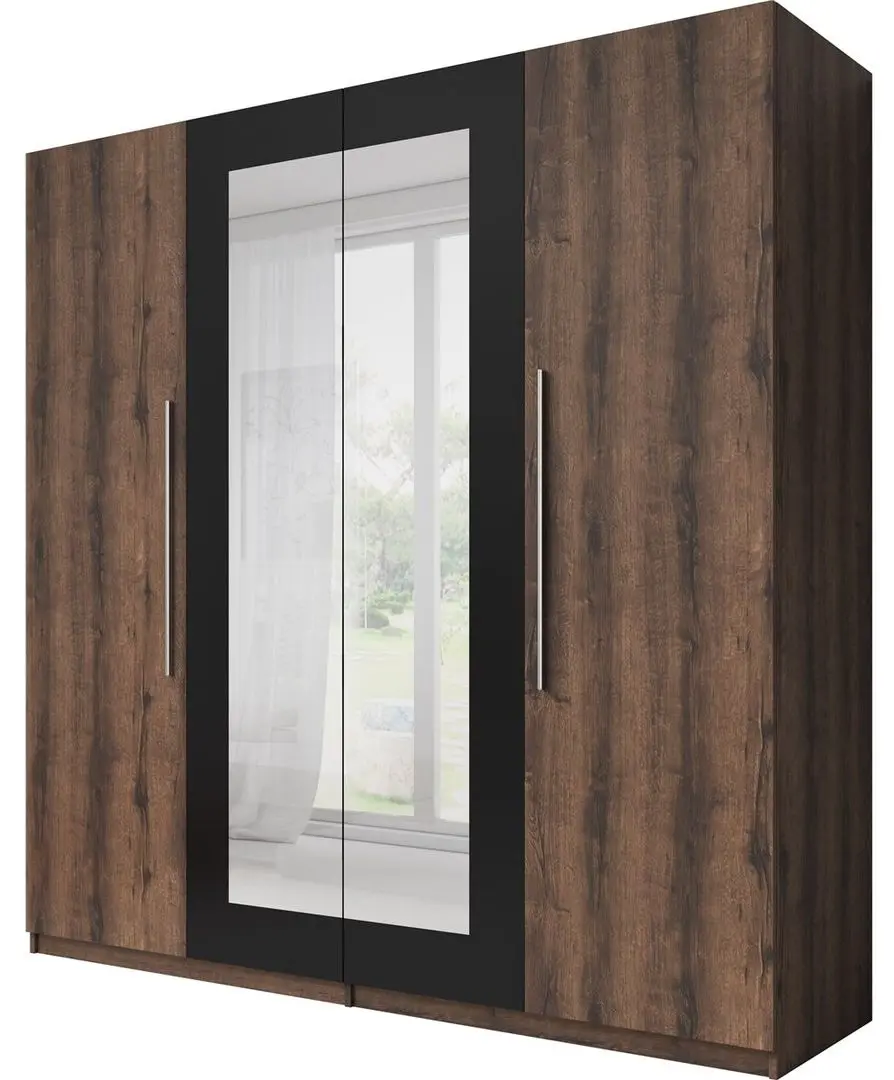 Шкаф Helvetia Vera №20 4D (Monastic Oak/Black)