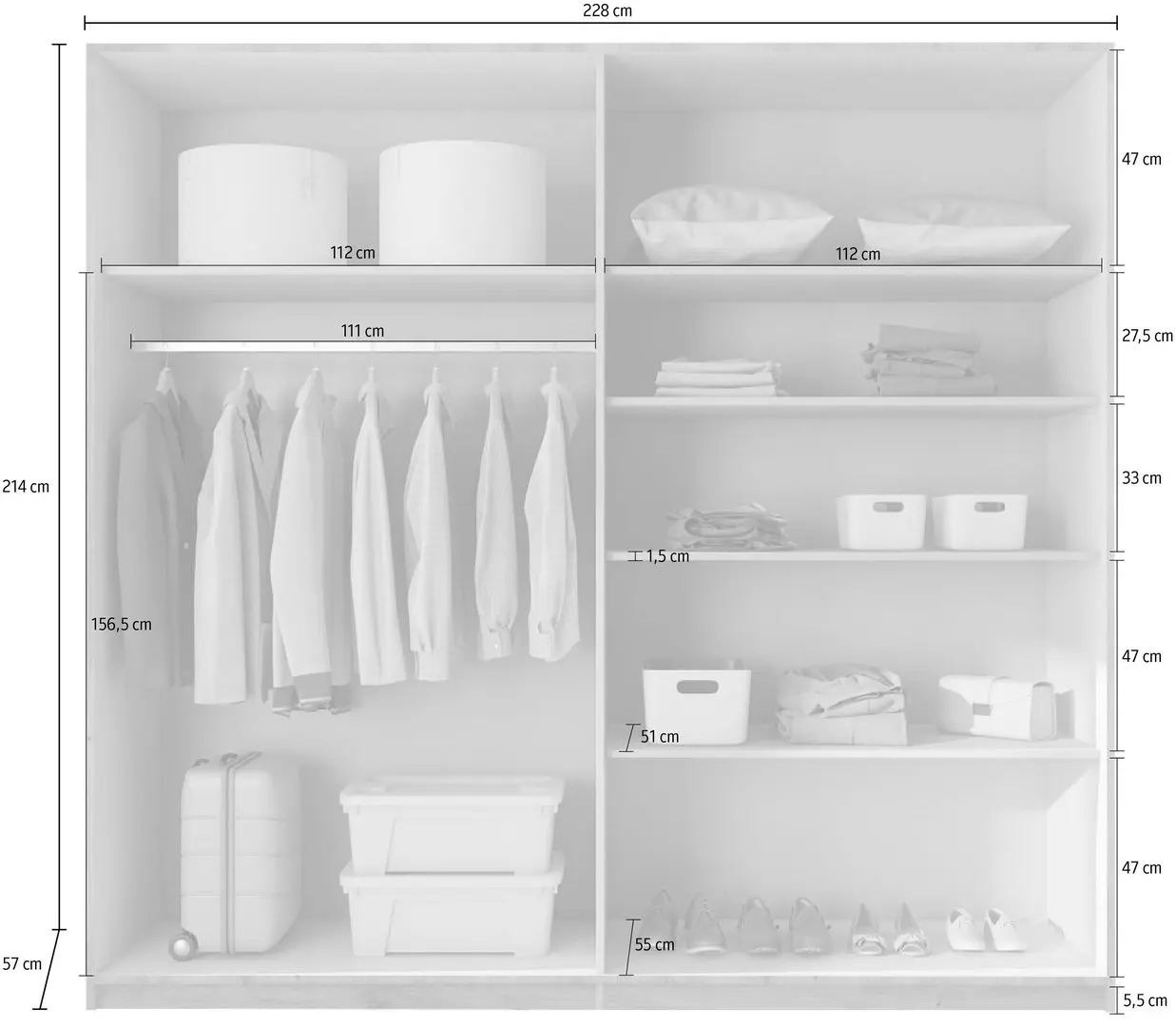 Dulap Helvetia Vera №20 4D (Pine Canyon Arctic Light/Pine Canyon Arctic Dark)