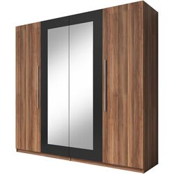 Dulap Helvetia Vera №20 4D (Walnut Red/Black)