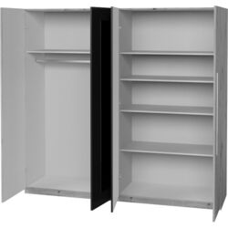 Шкаф Helvetia Vera №20 4D (White/Walnut Black) Thumb