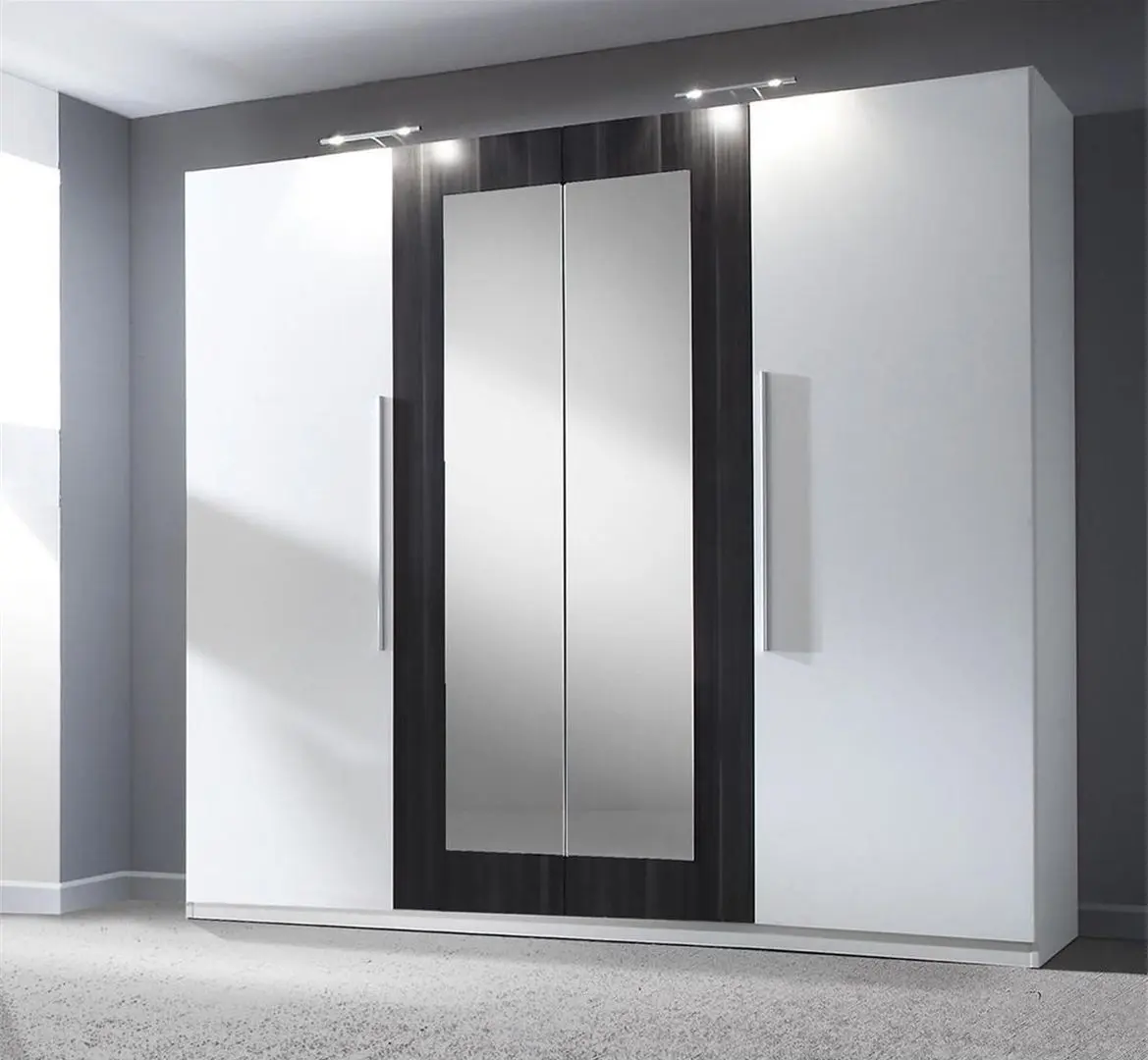 Шкаф Helvetia Vera №20 4D (White/Walnut Black) - 4