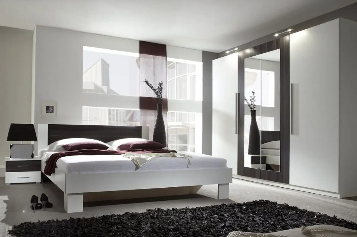 Шкаф Helvetia Vera №20 4D (White/Walnut Black) - 5