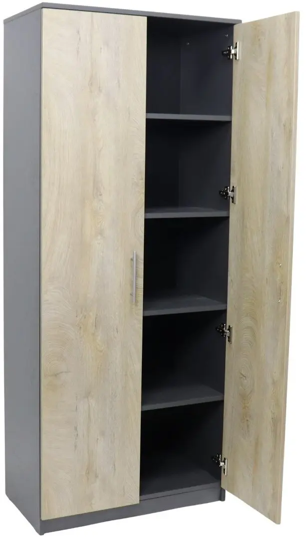 Шкаф HG Andra 80x45x190 (Dark Gray/Canyon Oak) - 2