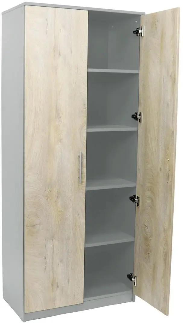 Шкаф HG Andra 80x45x190 (Light Gray/Canyon Oak) - 2