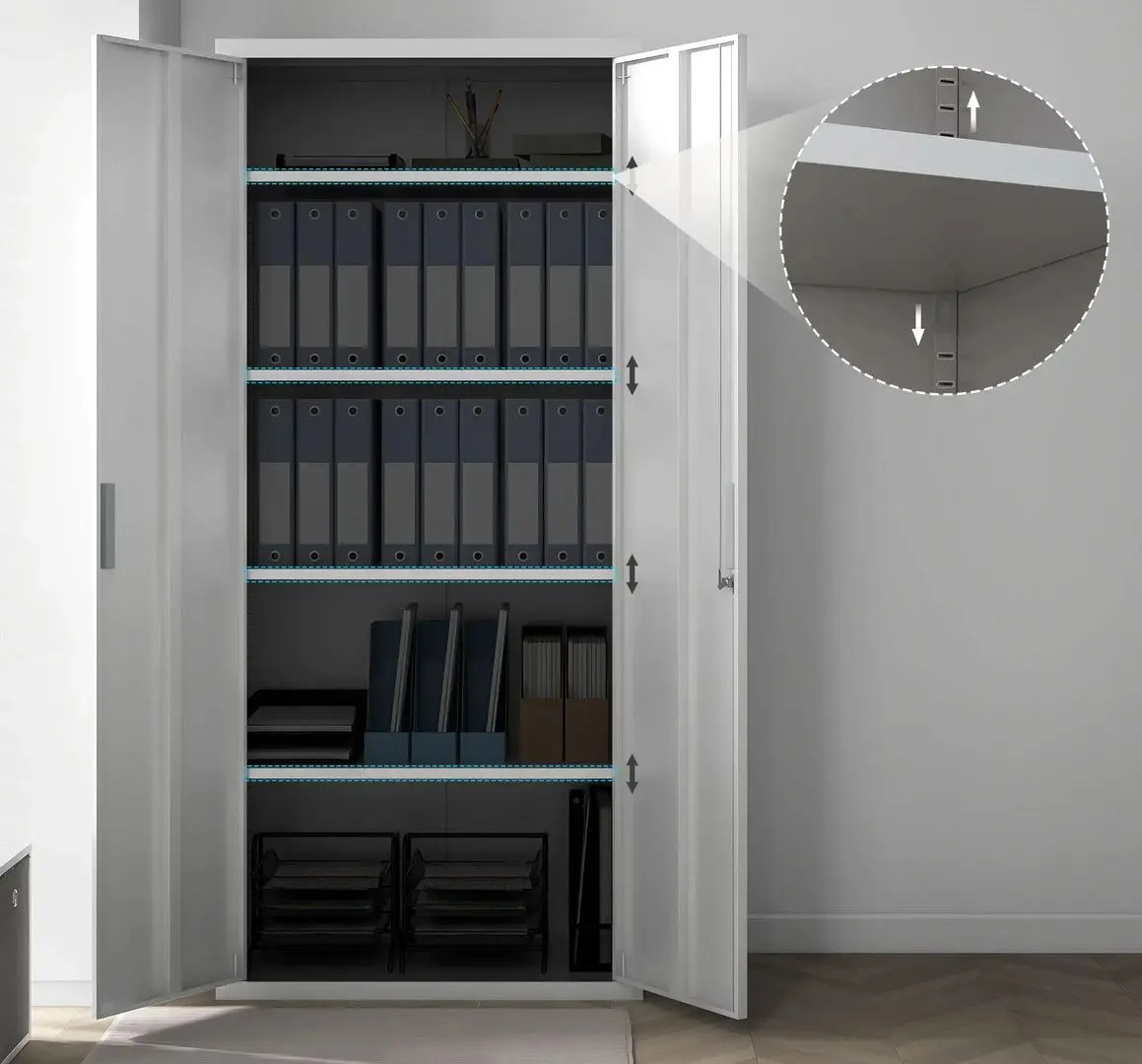 Dulap Homcom 924-084V00WT 80x40x180 cm (White)