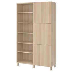 Etajera Ikea Besta 120x42x202 (Aspect Stejar Antichizat/Lappviken/Stubbarp Aspect Stejar Antichizat)
