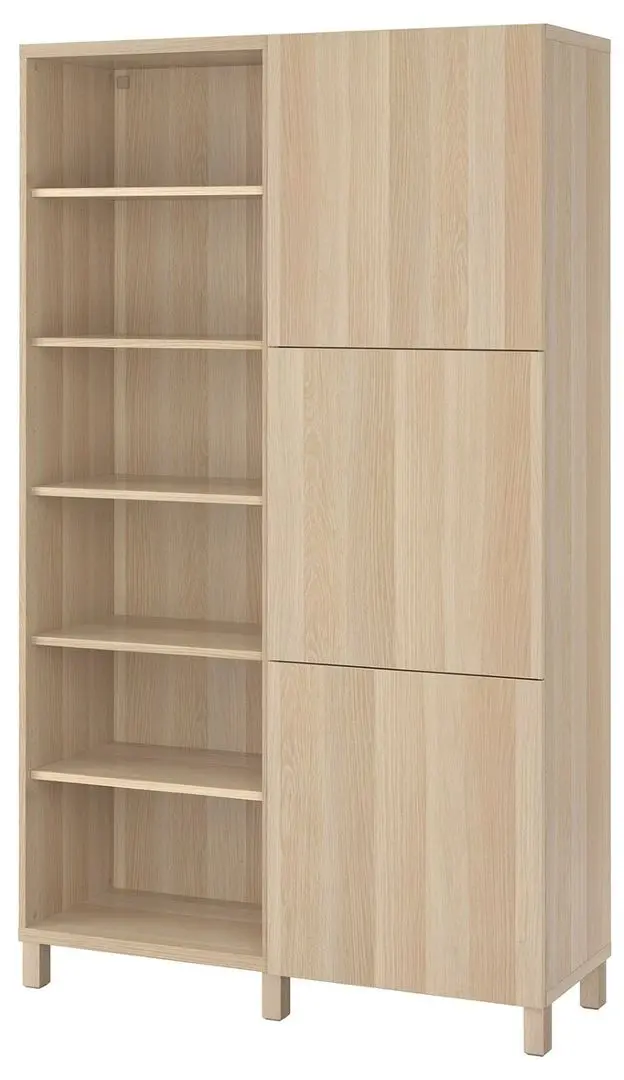 Etajera Ikea Besta 120x42x202 (Aspect Stejar Antichizat/Lappviken/Stubbarp Aspect Stejar Antichizat)