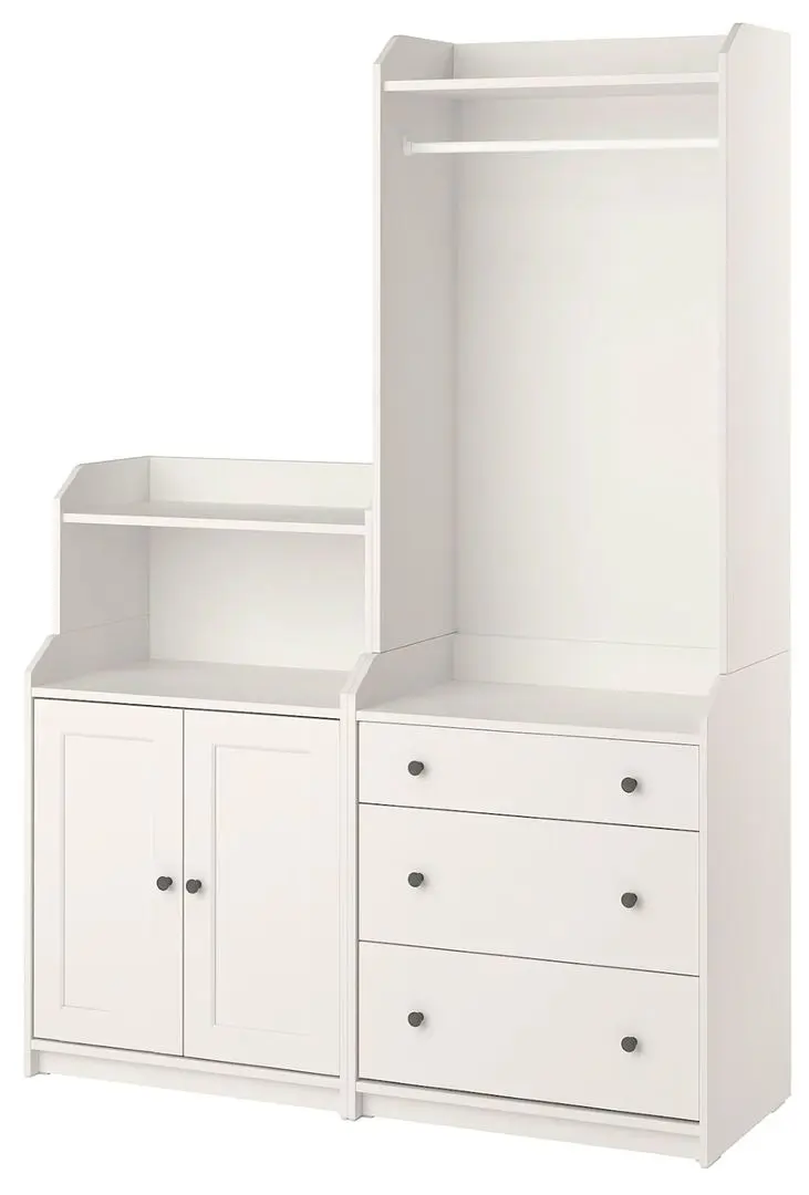 Прихожая Ikea Hauga открытый шкаф/1 полка 139x46x199 (Белый)