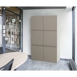 Шкаф Ikea Besta/Hammarsmed 120x42x193 (Белый/Бежевый)
