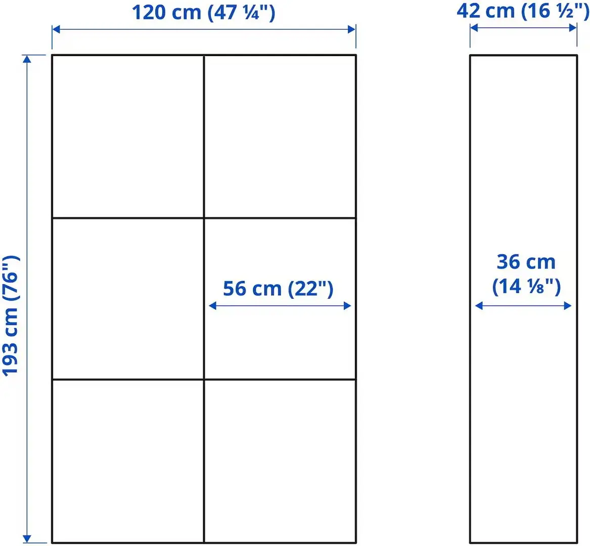 Шкаф Ikea Besta/Hammarsmed 120x42x193 (Белый/Бежевый)