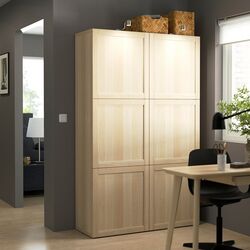 Dulap Ikea Besta/Hanviken 120x42x193 (Aspect Stejar Antichizat)