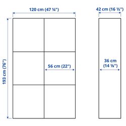 Dulap Ikea Besta/Hanviken 120x42x193 (Aspect Stejar Antichizat) Thumb