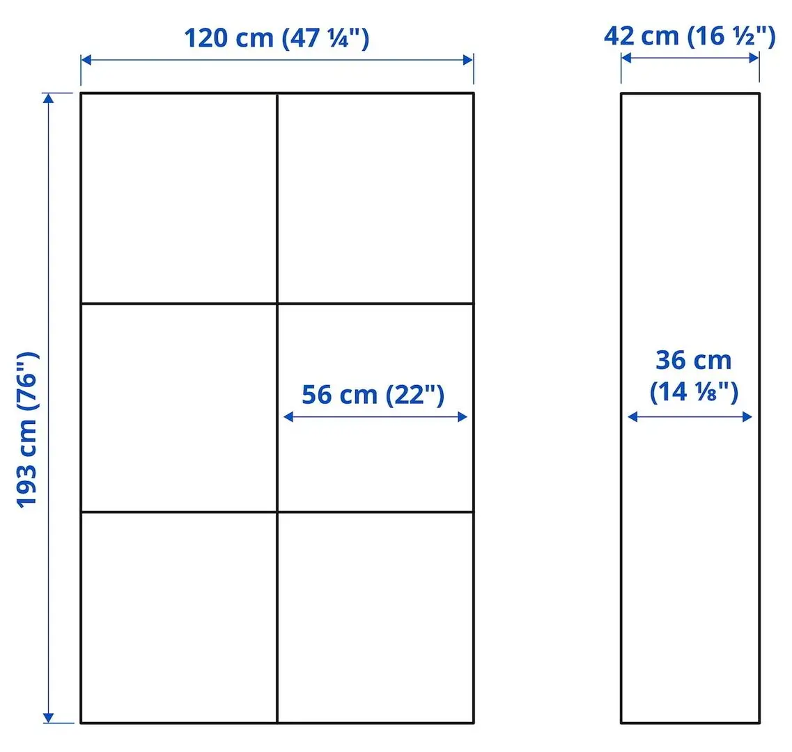 Dulap Ikea Besta/Hanviken 120x42x193 (Aspect Stejar Antichizat) - 5
