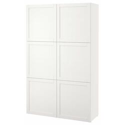 Шкаф Ikea Besta/Hanviken с дверцами 120x42x193 (Белый) Thumb