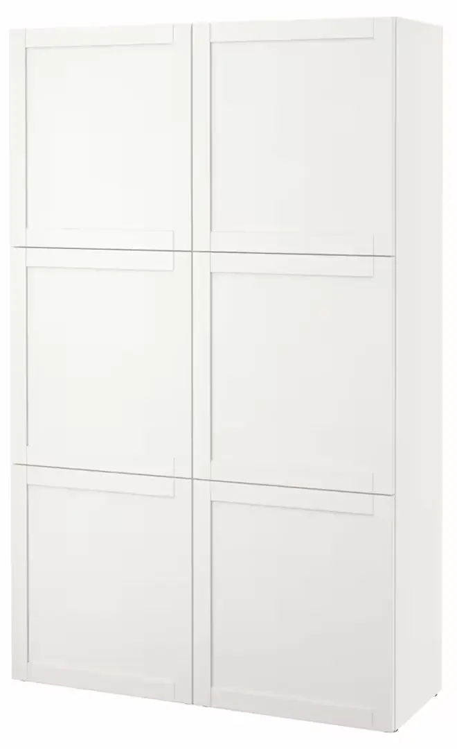 Шкаф Ikea Besta/Hanviken с дверцами 120x42x193 (Белый) - 2