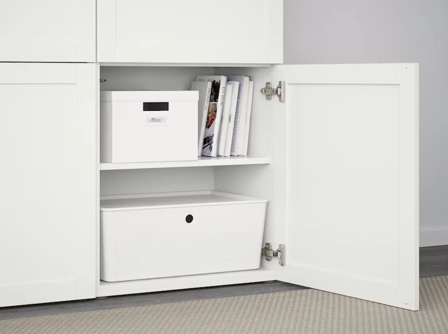 Шкаф Ikea Besta/Hanviken с дверцами 120x42x193 (Белый) - 3