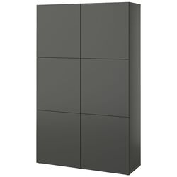 Dulap Ikea Besta Lappviken balamale cu inchidere lina 120x42x193 (Gri-inchis) Thumb