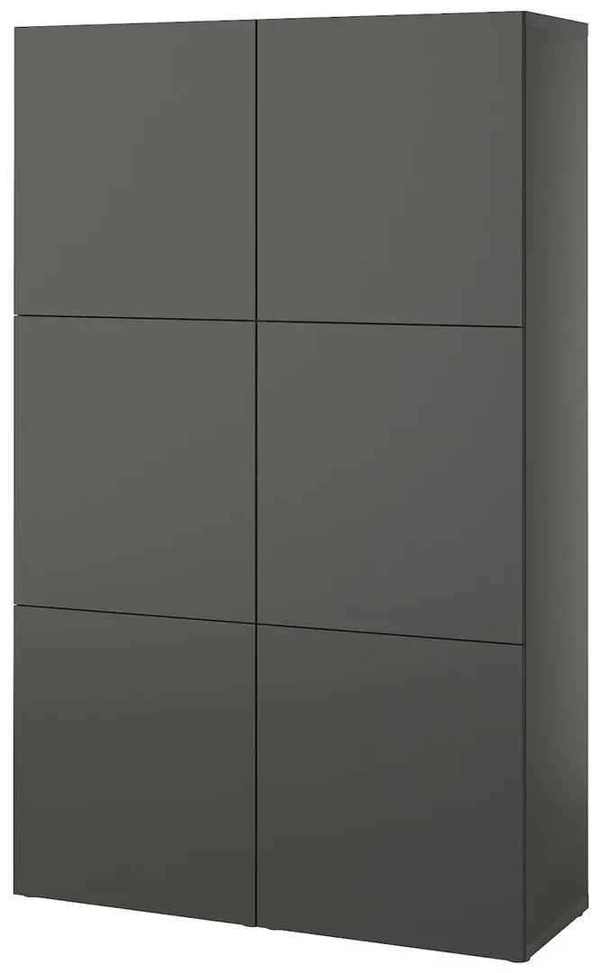 Dulap Ikea Besta Lappviken balamale cu inchidere lina 120x42x193 (Gri-inchis) - 3