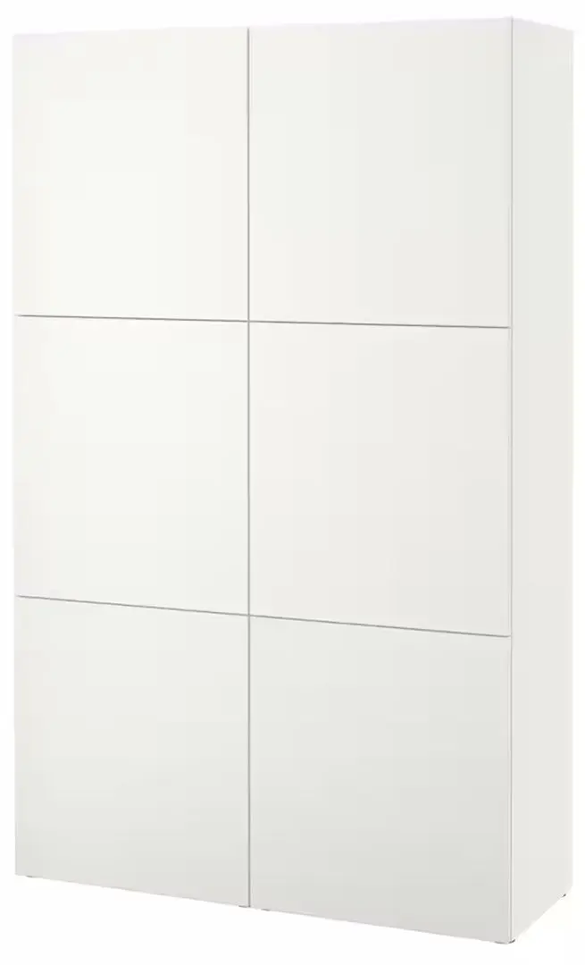 Шкаф Ikea Besta/Lappviken с дверцами 120x42x193 (Белый)