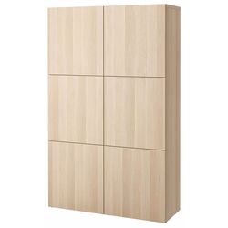 Шкаф Ikea Besta/Lappviken с дверцами 120x42x193 (Имитация Состаренного Дуба) Thumb