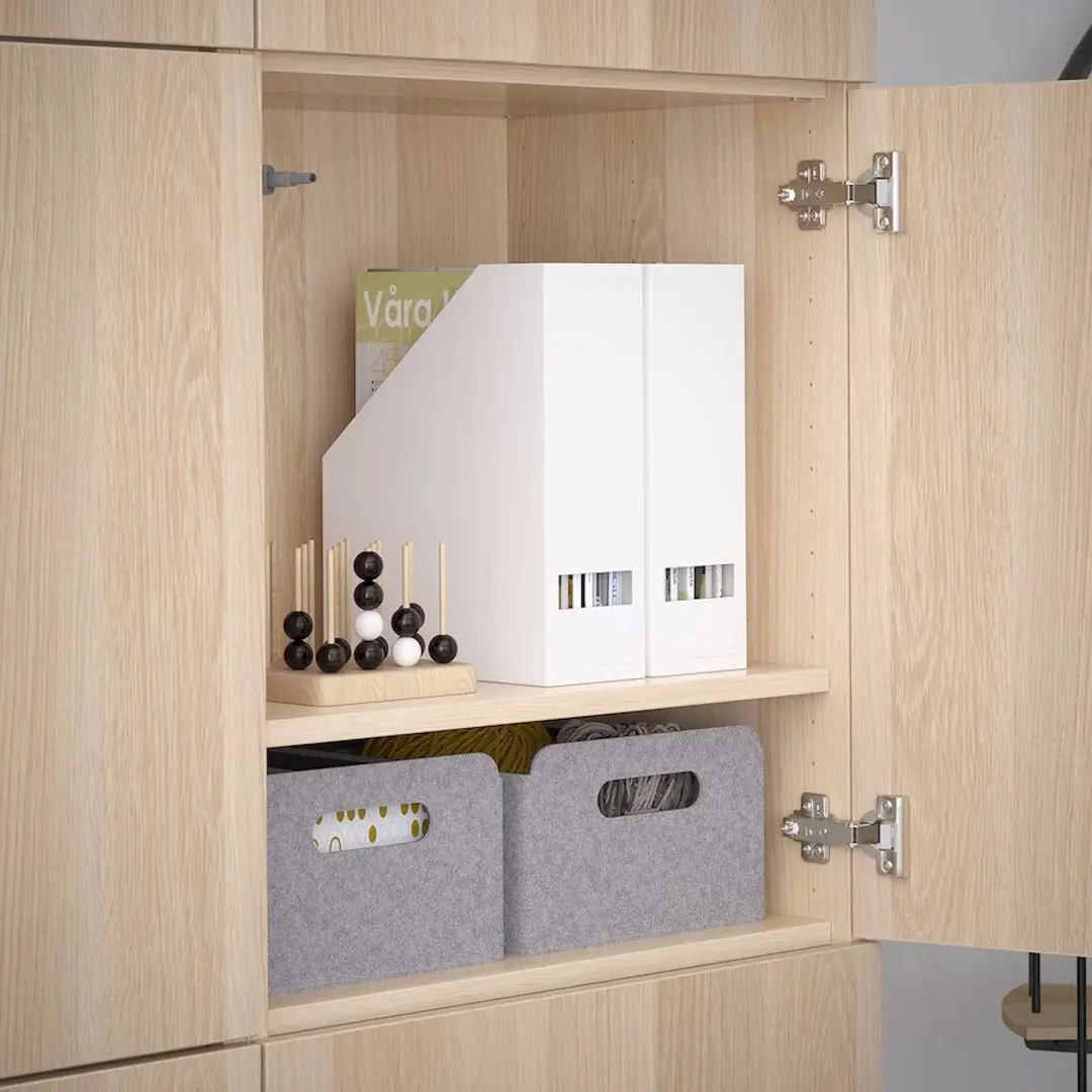 Шкаф Ikea Besta/Lappviken с дверцами 120x42x193 (Имитация Состаренного Дуба)