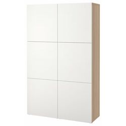 Dulap Ikea Besta/Lappviken cu usi 120x42x193 (Aspect Stejar Antichiza/Alb) Thumb