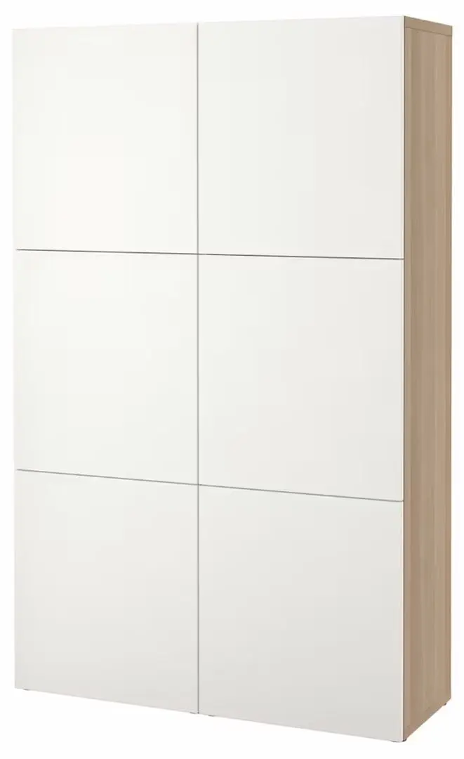 Dulap Ikea Besta/Lappviken cu usi 120x42x193 (Aspect Stejar Antichiza/Alb) - 2