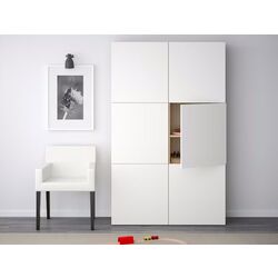 Dulap Ikea Besta/Lappviken cu usi 120x42x193 (Aspect Stejar Antichiza/Alb) Thumb