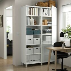 Книжный шкаф Ikea Besta/Mortviken/Stubbarp 120x42x202 (Белый) Thumb