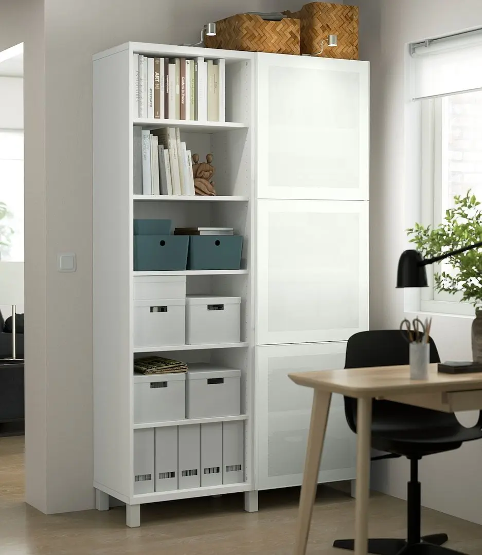Книжный шкаф Ikea Besta/Mortviken/Stubbarp 120x42x202 (Белый)