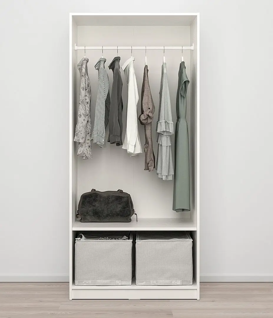 Шкаф Ikea Kleppstad 2 двери 79x176 (Белый)