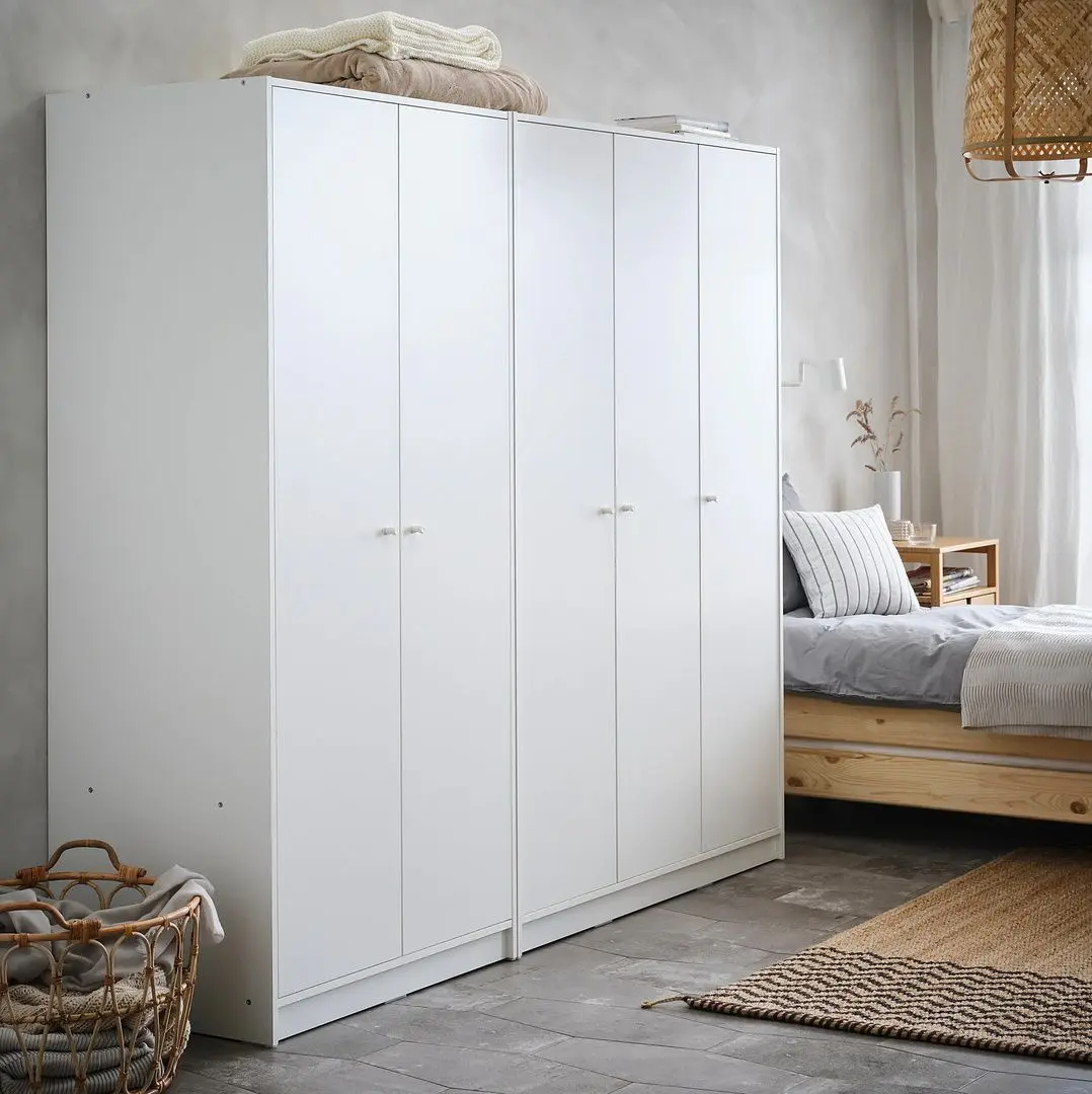 Шкаф Ikea Kleppstad 3 двери 117x176 (Белый)