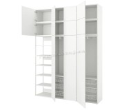 Шкаф Ikea Platsa 11 дверей 200x42x261 (Белый/Фоннес Белый)