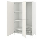 Шкаф Ikea Platsa 2 дверцы 120x57x191 (Белый/Фоннес Белый)