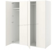 Шкаф Ikea Platsa 4 дверцы 160x57x181 (Белый/Фоннес Белый)