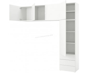 Dulap Ikea Platsa 5 uşi/3 sertare 240x42x241 (Alb/Fonnes alb)