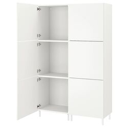 Dulap Ikea Platsa 6 usi 120x42x191 (Alb/Fonnes Alb)