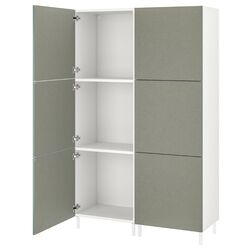 Dulap Ikea Platsa 6 usi 120x42x191 (Alb/Klubbukt Gri-Verde) Thumb