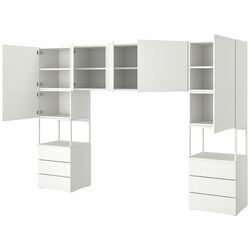 Dulap Ikea Platsa/Fonnes 7 usi/6 sertare 300x42x201 (Alb)