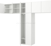 Шкаф Ikea Platsa 8 дверей 320x42x241 (Белый /Фоннес белый)