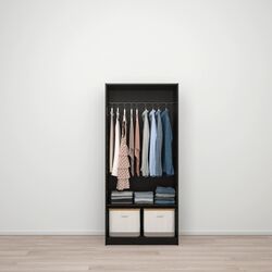 Шкаф Ikea Rakkestad 79x55х176 (Черно-Коричневый) Thumb